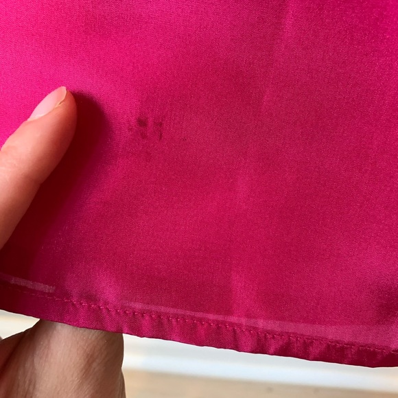 Hot pink silk floral dress - Picture 12 of 13